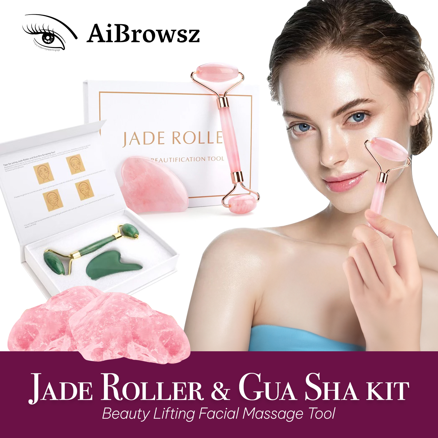 Jade Roller & Gua Sha Kit