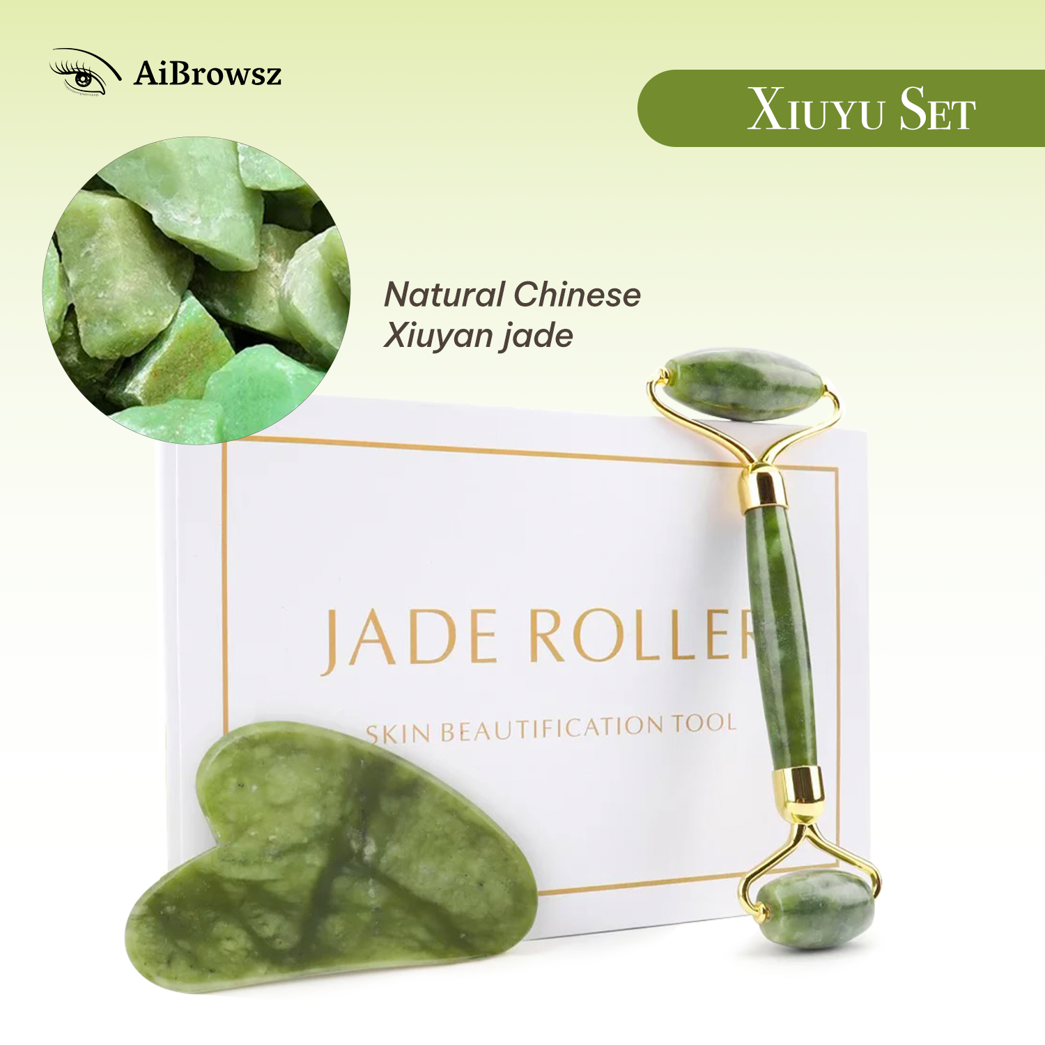 Jade Roller & Gua Sha Kit